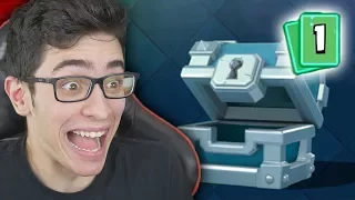 GANHEI CARTA LENDÁRIA NO BAÚ DE PRATA NO CLASH ROYALE!