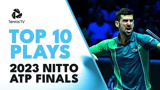 INCREDIBLE Djokovic Pass, Alcaraz Defence & More! | Top 10 Shots & Rallies Nitto ATP Finals 2023