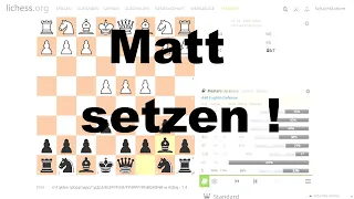 Matt setzen im Schach mit verschiedenen Figuren