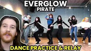 EVERGLOW: PIRATE Dance Practice/Relay Dance Reactions!