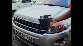 How To Change Diesel Filter Of Range Rover Evoque 2,2 sd4 | Replace Fuel Filter Evoque DIY