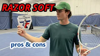 Trying Daniil Medvedev's string | Tecnifibre Razor Soft tennis string review | Razor Code vs Soft