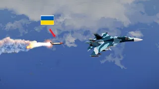 Scary moment!! Ukrainian Hawk air defense missile Shot down a Russian warplane | ARMA
