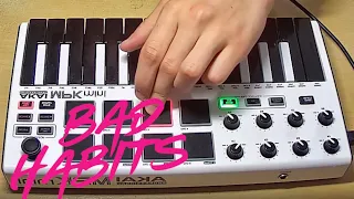 Ed Sheeran - Bad Habits : (cover-Akai mpk mini )