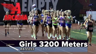 2022 TF - Arcadia Invite - 3200 Meters (Girls, Rated, 2 heats)