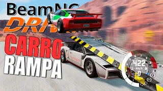 Carro rampa 400km de velocidade no BeamNG Drive Multiplayer