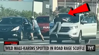 WATCH: Male-Karens BATTLE Each Other In Road Rage Scuffle