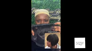 Watch me cut away this Quickweave wig into a Bob