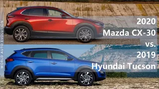 2020 Mazda CX-30 vs 2019 Hyundai Tucson (technical comparison)