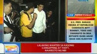 UB: Lalaking wanted sa kasong carnapping at theft, naaresto ng NBI