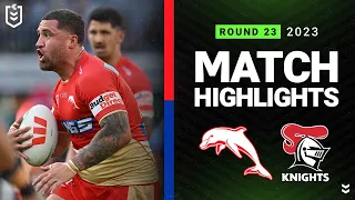 NRL 2023 | Dolphins v Newcastle Knights | Match Highlights