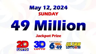 May 12, 2024 - SUNDAY PCSO Lotto Daily Result
