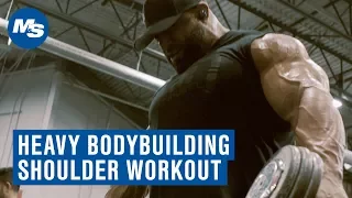 Heavy Bodybuilding Shoulder Workout | Building "Hoss" Shoulders w/Fouad Abiad