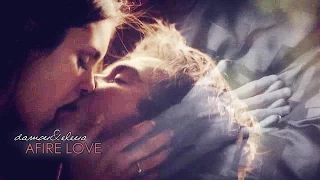 damon&elena; afire love