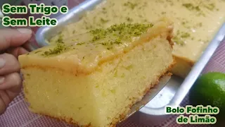 Sem trigo e sem Leite! É só colocar tudo no liquidificador! O bolo de limão mais fácil e fofinho!!!