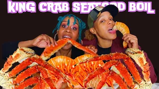 KING CRAB SEAFOOD BOIL MUKBANG + SHE TELLS Y'ALL HOW SHE REALLY FEELS