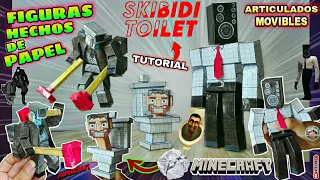 How to make paper figures Skibidi Toilet Cameraman Plunger and Big Speakerman Minecraft Movable