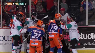 Brendan Connolly hits Cole Shudra / Phillips vs Connolly EIHL 28-1-18