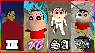 Shin-chan in GTA Games | Evolution