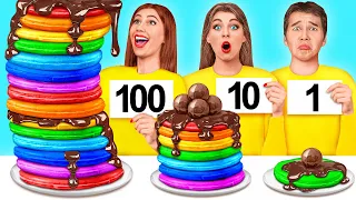 100 Слоев еды Челлендж | Смешные ситуации с едой от Mega DO Challenge