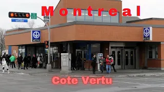 Côte-Vertu/Neighborhood in Montreal/ Walk in Cote vertu