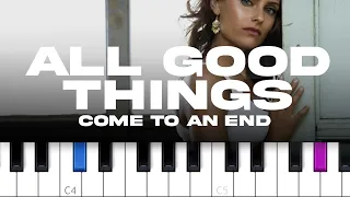 Nelly Furtado - All Good Things (Come To An End)  (piano tutorial)