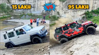 Maruti Jimny Zeta vs Jeep Wrangler Rubicon | Extreme performance test