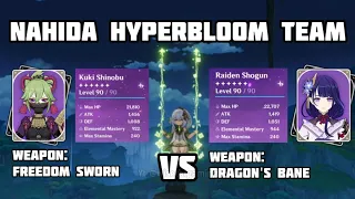 Raiden VS Kuki Shinobu, Best F2P Team for Nahida Hyperbloom?