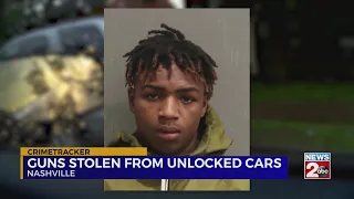 Guns stolen from unlocked cars in Nashville