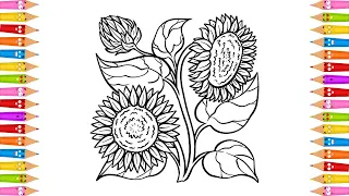 Sunflower Coloring Pages Fun & Educational Videos for Kids!