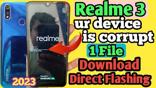 Realme 3 Rmx1825 Rmx1821 your device is corrupted Umt Dongle flashing 2023