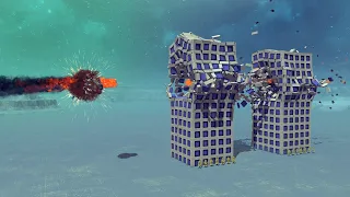 Satisfying Destruction Madness! #10 Feat. The Huge and Brutal Airburst Mortar | Besiege