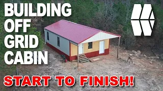 Building a DIY Off-Grid Cabin | START TO FINISH