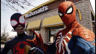 The Spider-Society Goes To McDonald's! (A.I Voice)