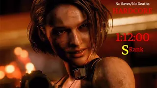 Resident Evil 3 (REMAKE) - Hardcore Speedrun any% Infinite Rocket Launcher gameplay | No Commentary