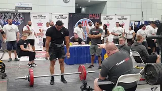 Larry Wheels - Event 6, third(/4) attempt. 185kg DOH Axle Deadlift