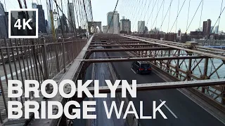 Walking Brooklyn Bridge at Sunset (Relaxing Binaural Audio) 4k