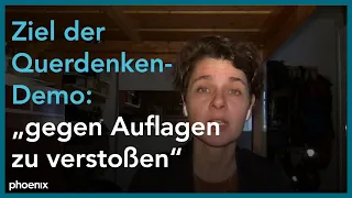 phoenix nachgefragt mit Anna Lehmann zur Querdenken-Demonstration in Leipzig am 09.11.20