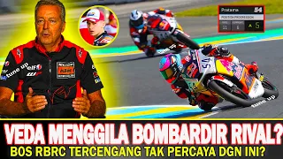 aksi gila veda  Ega pratama merosot ke 15 hingga segel finis nomer 7~race redbull motoGP rookies Cup