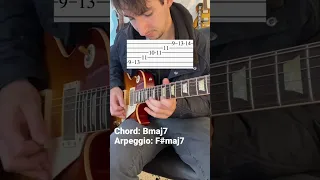 6 arpeggios over a major 7 chord!! #guitarlesson #guitarpractice #arpeggios #jazzguitar #guitartips