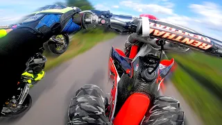 FIRST RIDE ON MY CRF450R SUPERMOTO 🔥