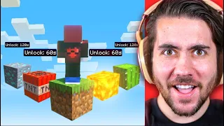 Minecraft, But Every Minute I Unlock A NEW Block