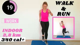 Walk and Run Workout🔥35 Min Indoor Running Workout🔥Walk and Run in Place for Weight Loss🔥