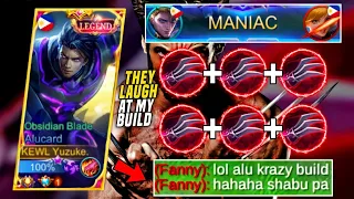 Alucard Build 6x Haas Claw! | Enemy Laugh at my Build! | Maniac Gameplay! (Enemy Shocked!😱)