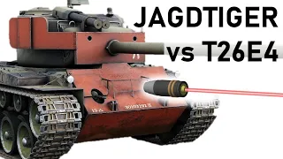 JAGDTIGER vs SUPER PERSHING | 12.8cm Pzgr. 43 Spaced Armour Piercing Simulation