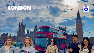 London Walk 🇬🇧 Westminster Abbey, Big Ben, London Eye | Central London Walking Tour 🔔 Big Ben chimes