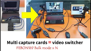 Multi hdmi capture cards on a pc with OBS | Bulk mode | replace video switcher
