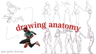 🌼 drawing anatomy + spiderman | sketch with me on procreate