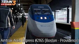 Amtrak Acela Express #2165 (Boston - Providence) - Northeast Corridor - Acela - Train Sim World 3