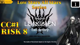 Arknights CC#1 East Armory Day 1 & 2 Risk 8 + Challenge Guide Low Stars All Stars with Silverash